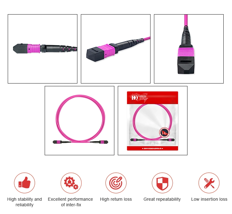 Capacitor Patch Panel Fiber Optical Mpt MPO Patch Cord Fiber Jumper