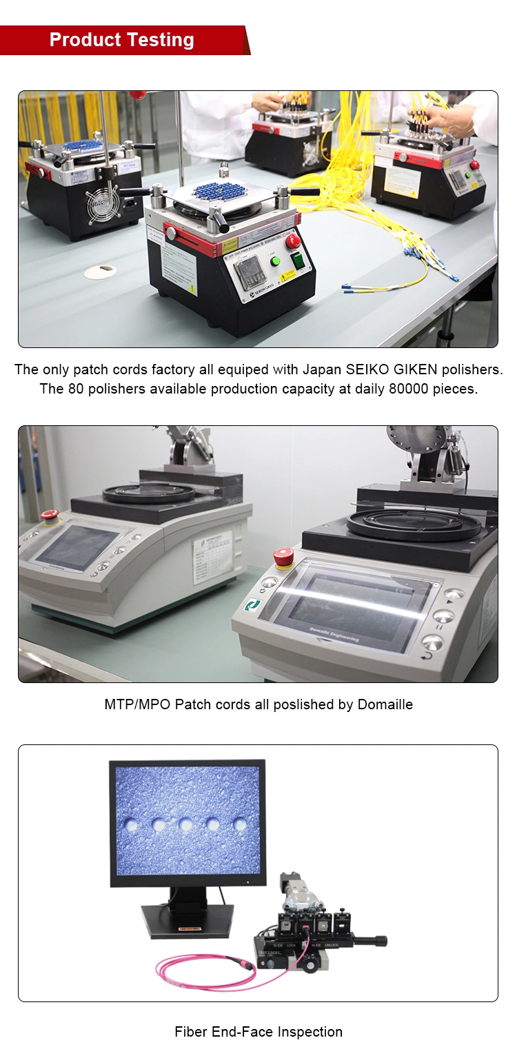 Capacitor Patch Panel Fiber Optical Mpt MPO Patch Cord Fiber Jumper